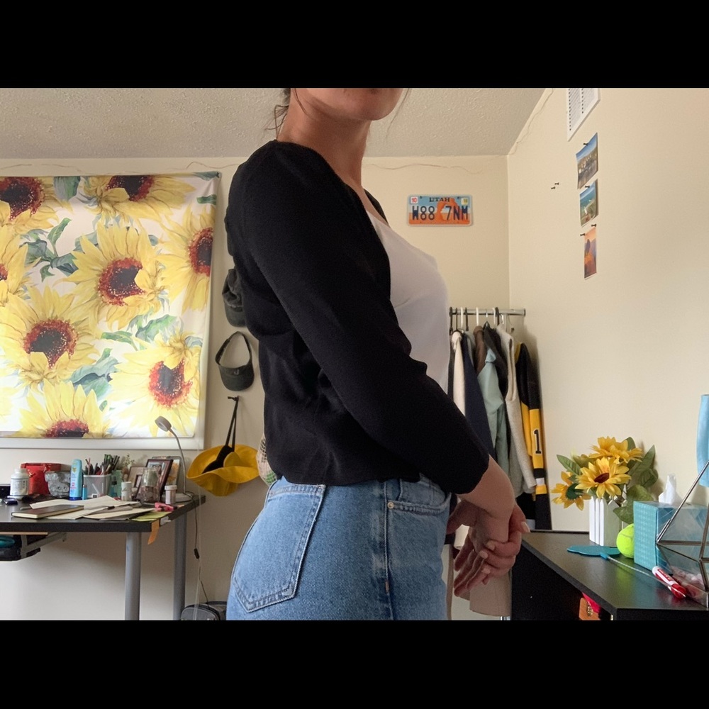 90s inspired black cardigan by Amore